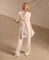 PNT CRP WD LEG W/ BLT LOOPS Blanc de Bla