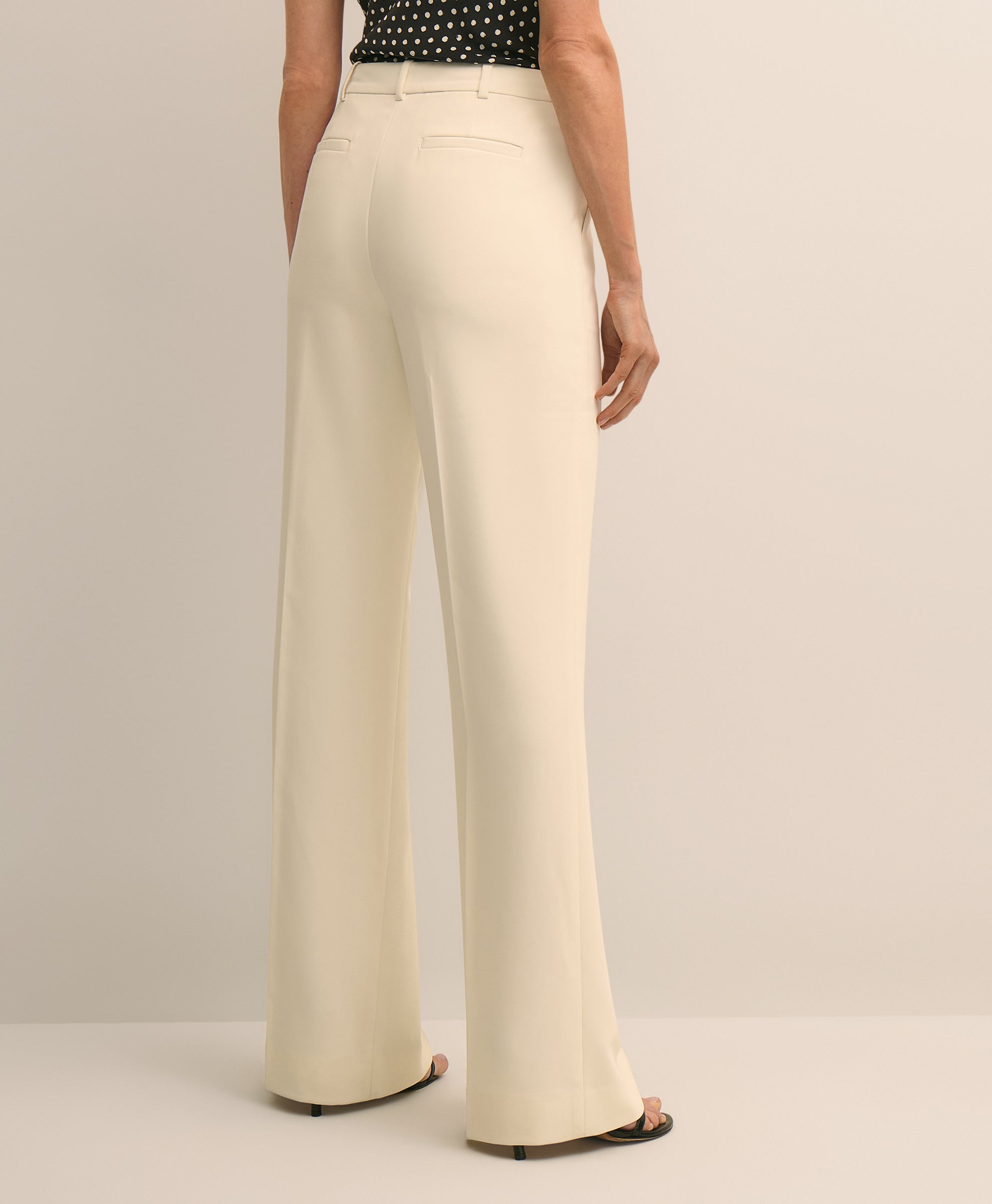 PNT CRP WD LEG W/ BLT LOOPS Blanc de Bla