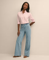 PNT DENIM PATCH POCKET FLARE KURABO LIGH