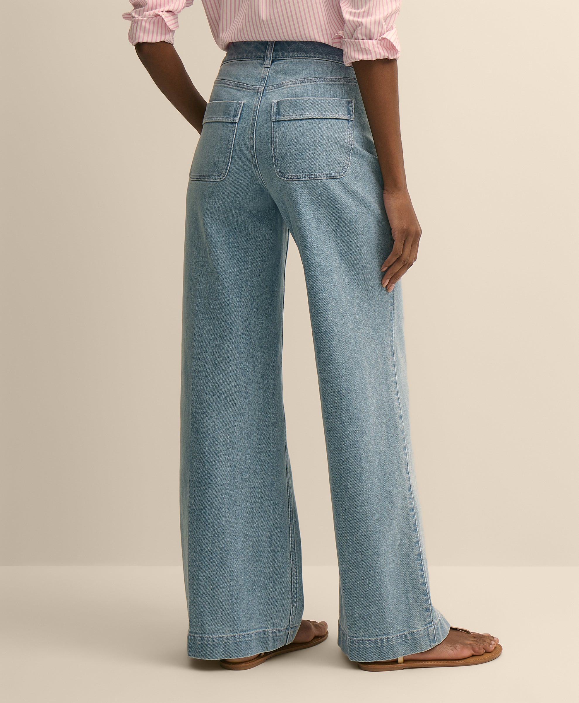 PNT DENIM PATCH POCKET FLARE KURABO LIGH