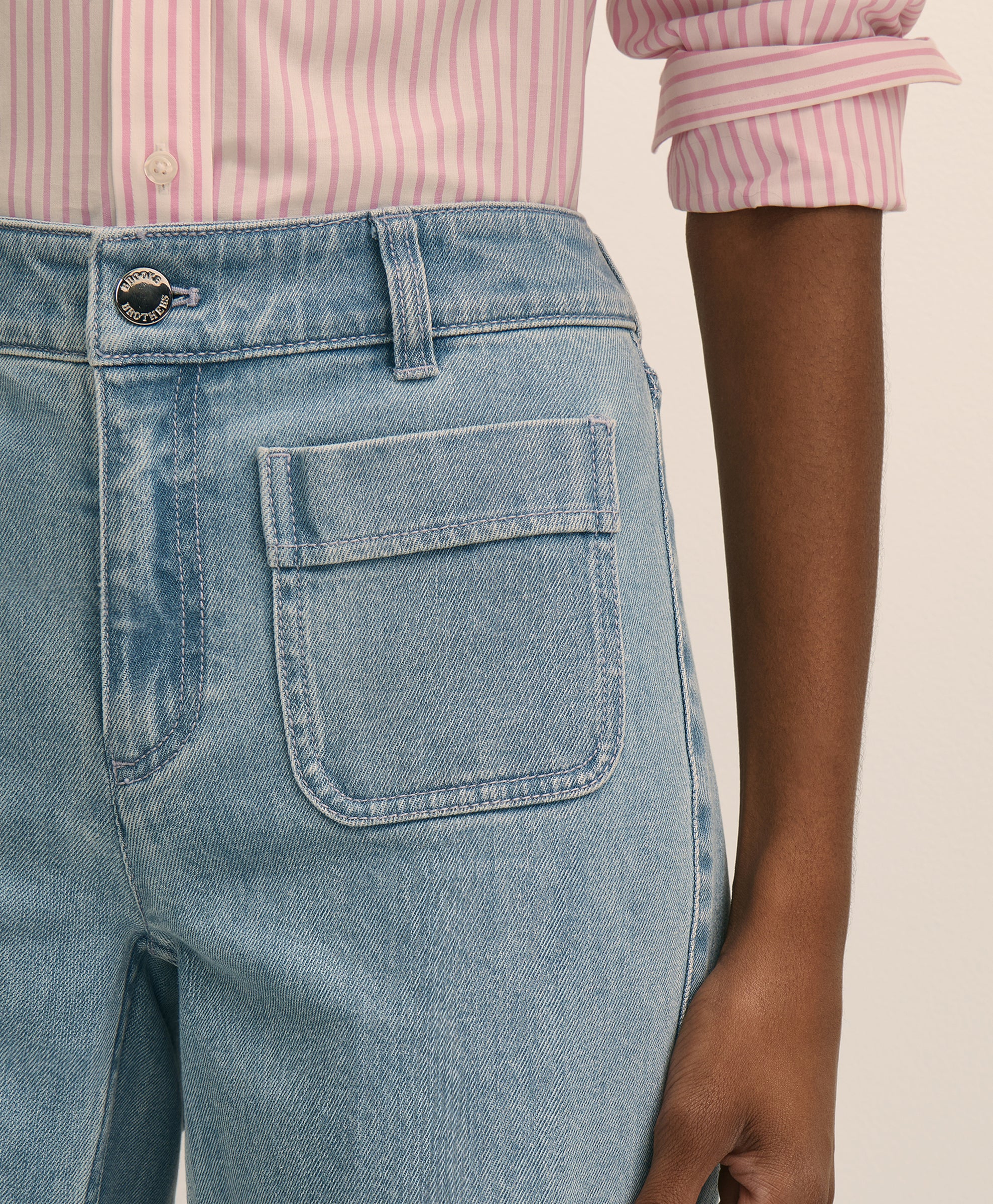 PNT DENIM PATCH POCKET FLARE KURABO LIGH