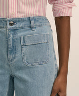 PNT DENIM PATCH POCKET FLARE KURABO LIGH