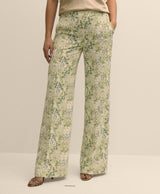 PNT CRP PRINTED WD LEG WHITE GREEN BLUE