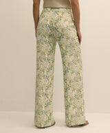PNT CRP PRINTED WD LEG WHITE GREEN BLUE