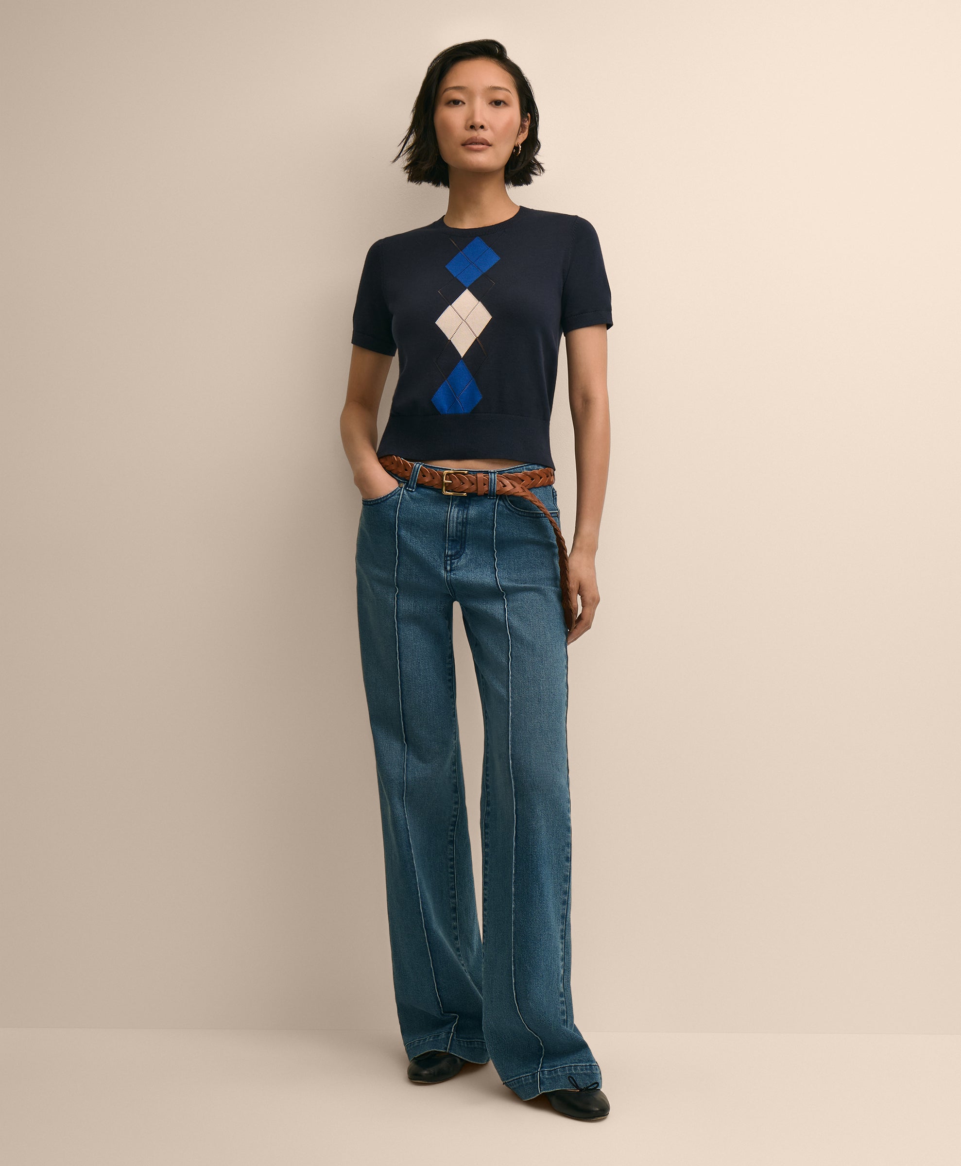 Cotton Pintuck Jeans