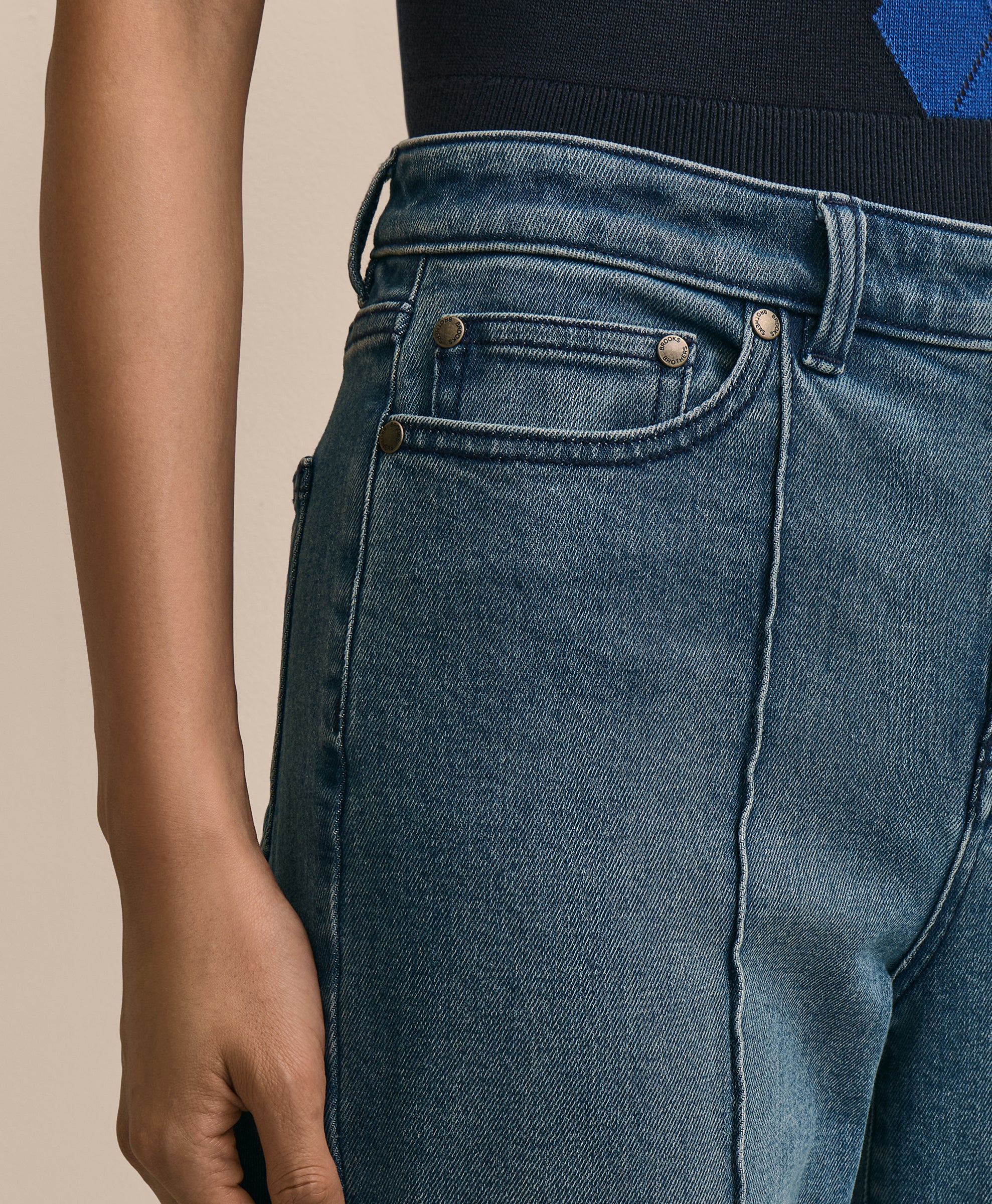 Cotton Pintuck Jeans