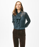 BLS CHFFN BOW LS BLUE/MULTI