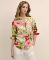 BLS LN VSCS LS V NECK PINK/GREEN