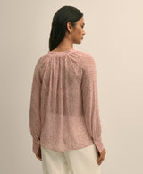 BLS SILK GRGTT LS TIE NECK HEART WHITE R