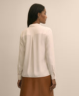 V-Neck Pleated Blouse