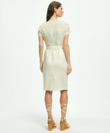 Utility Belted Sheath Dress In Linen