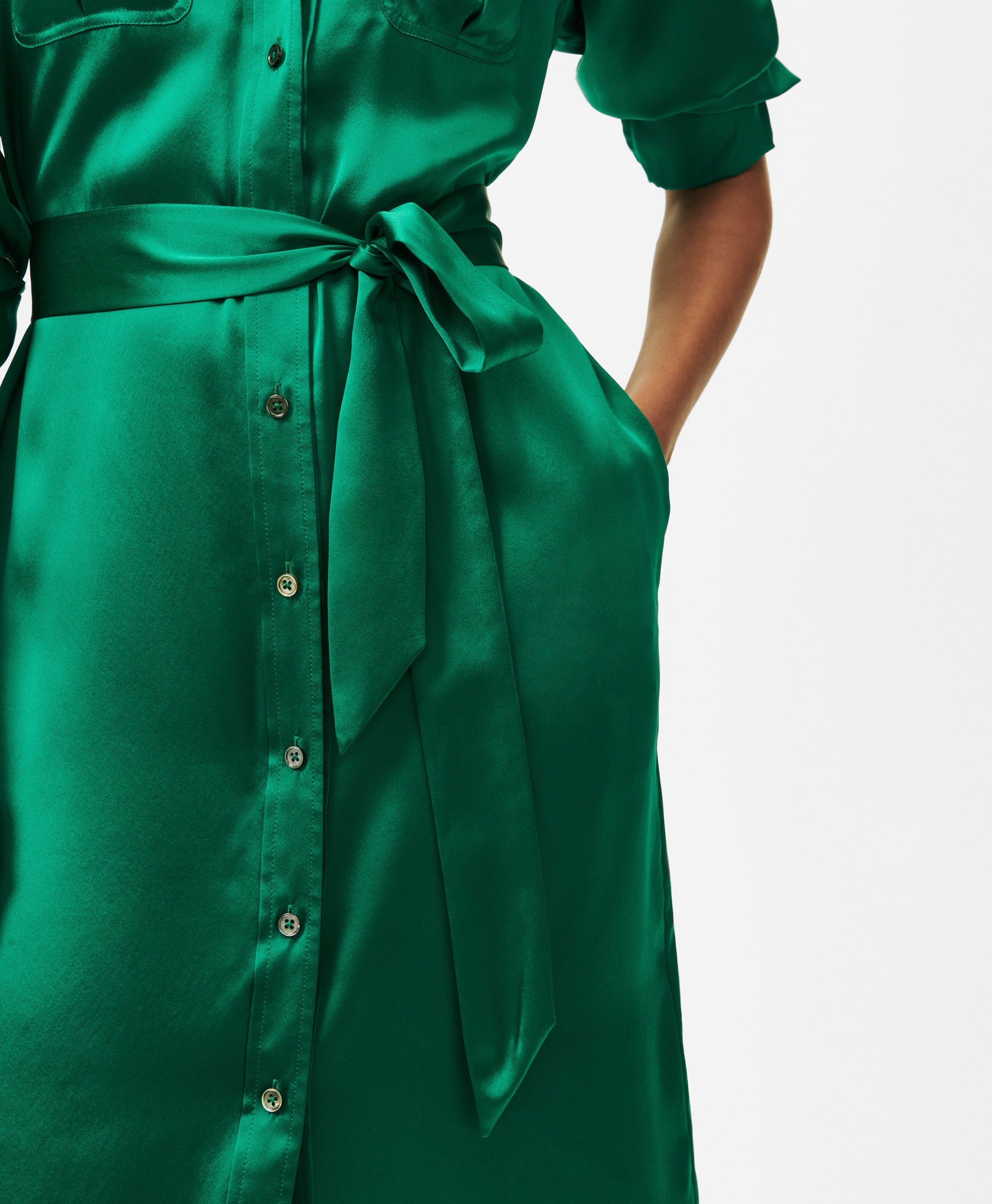 DRS SHRT WSHBL SLK LS UTLTY BlueGreen