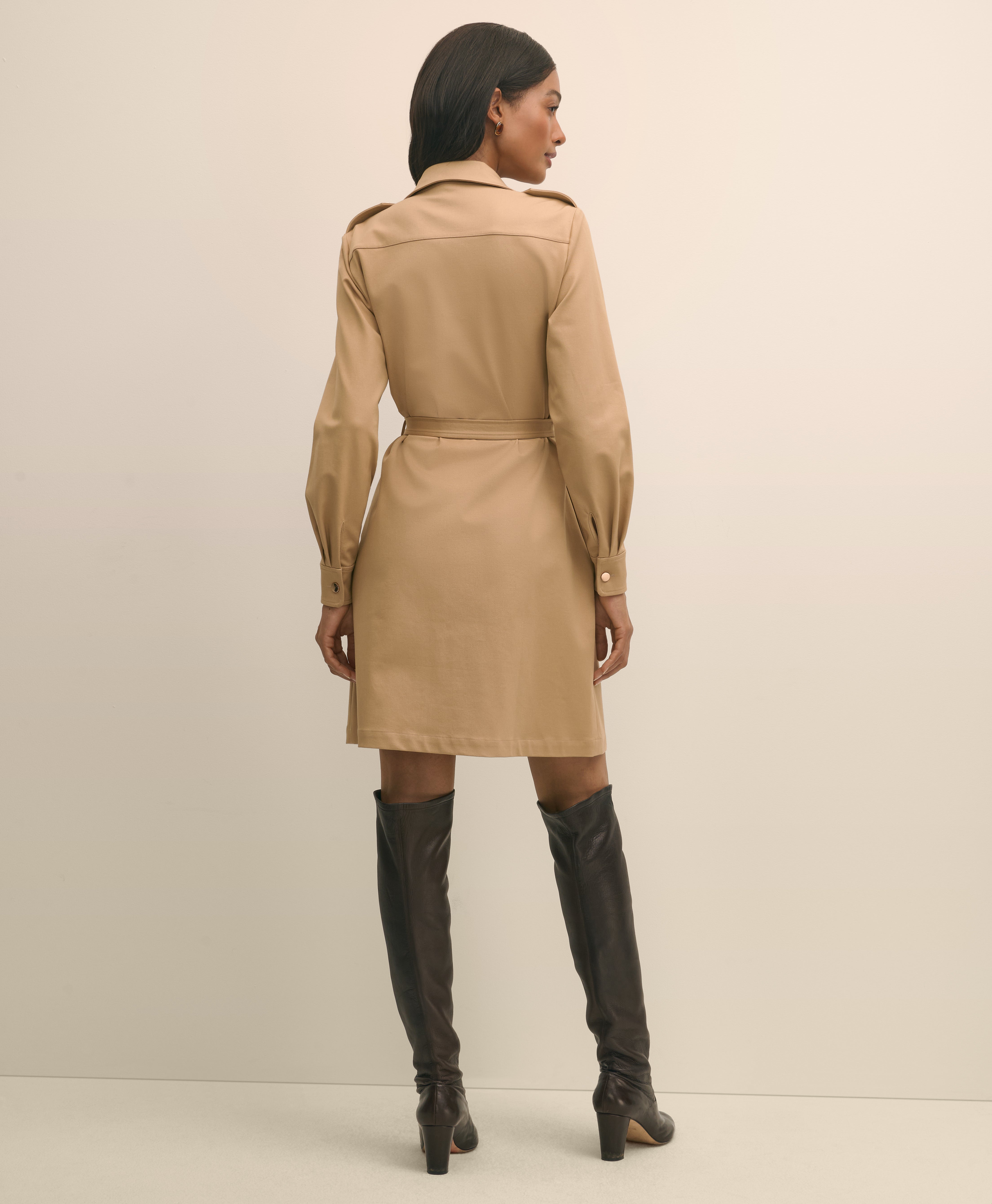 DRS CTN TWLL LS 2 PCKT SNAP FRONT Incens