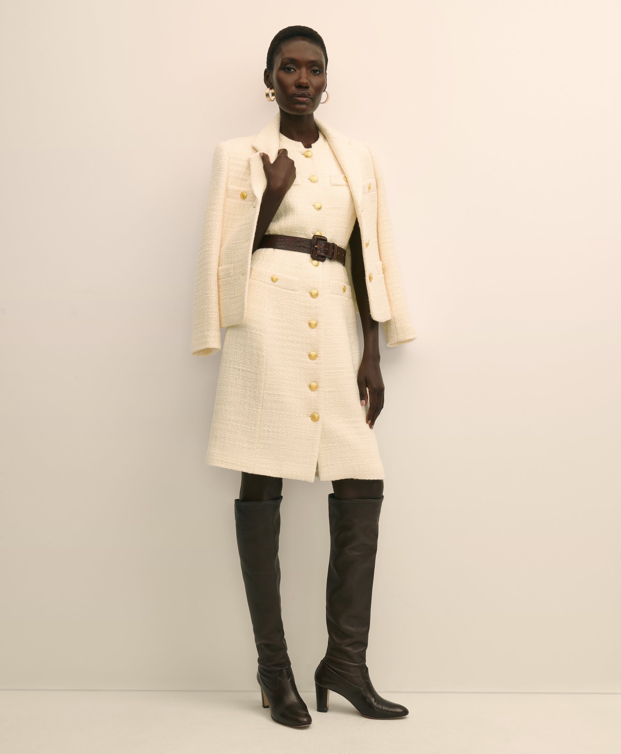 DRS WL BLND BTTN FRNT BCL IVORY