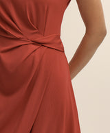 DRS MATTE JRSY TWIST WAIST SLV Cardinal