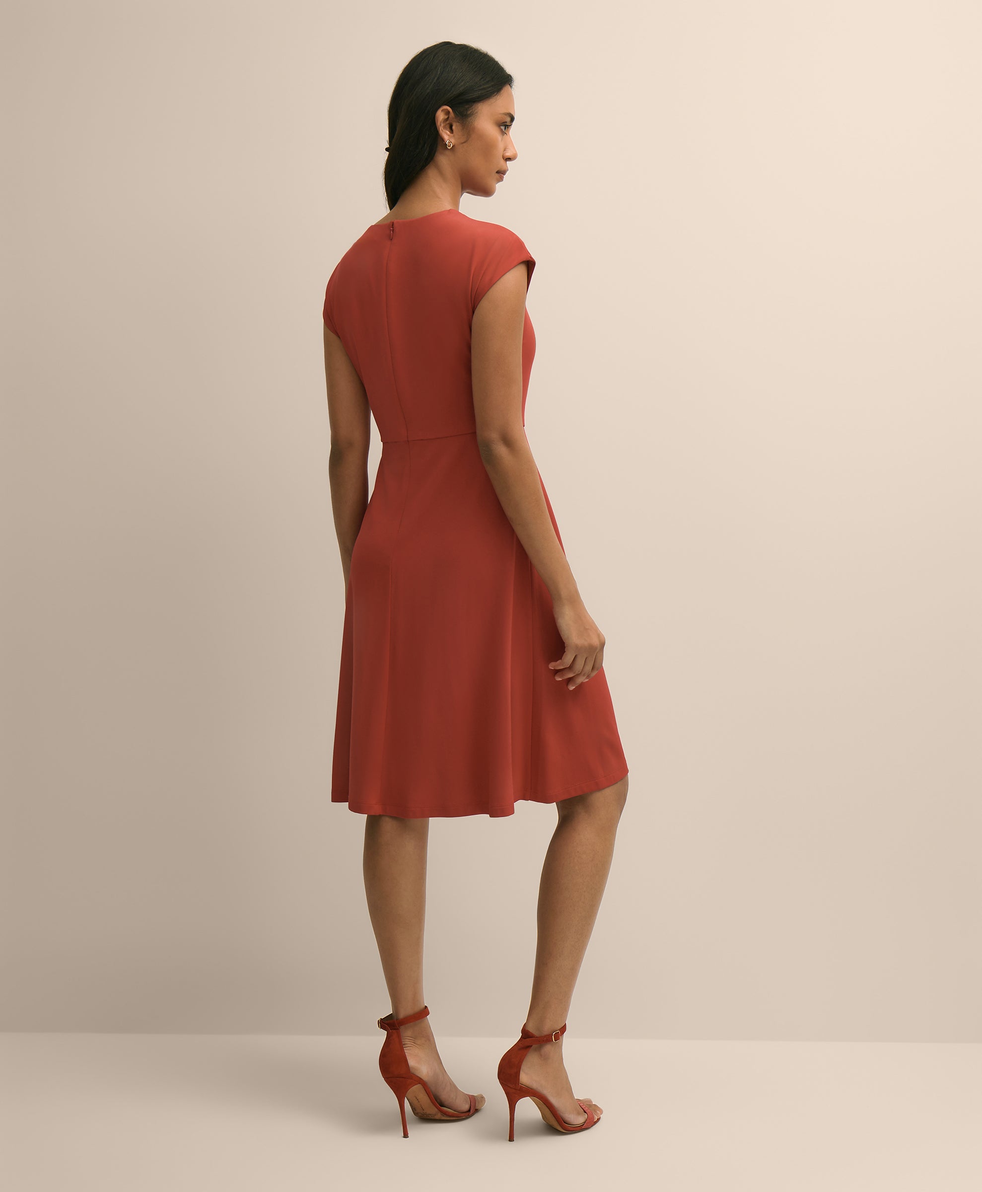 DRS MATTE JRSY TWIST WAIST SLV Cardinal