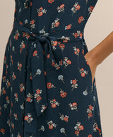 DRS VSCS CDC FLORAL SS SHIRTDRESS KNOTCH