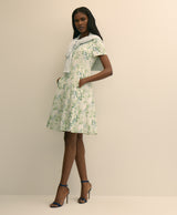 DRS CREPE PRINTED SS PALE FLORAL WHITE G