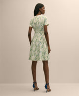 DRS CREPE PRINTED SS PALE FLORAL WHITE G