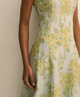 DRS LN VSCS SQUARE NECK FLORAL STRAPPY P