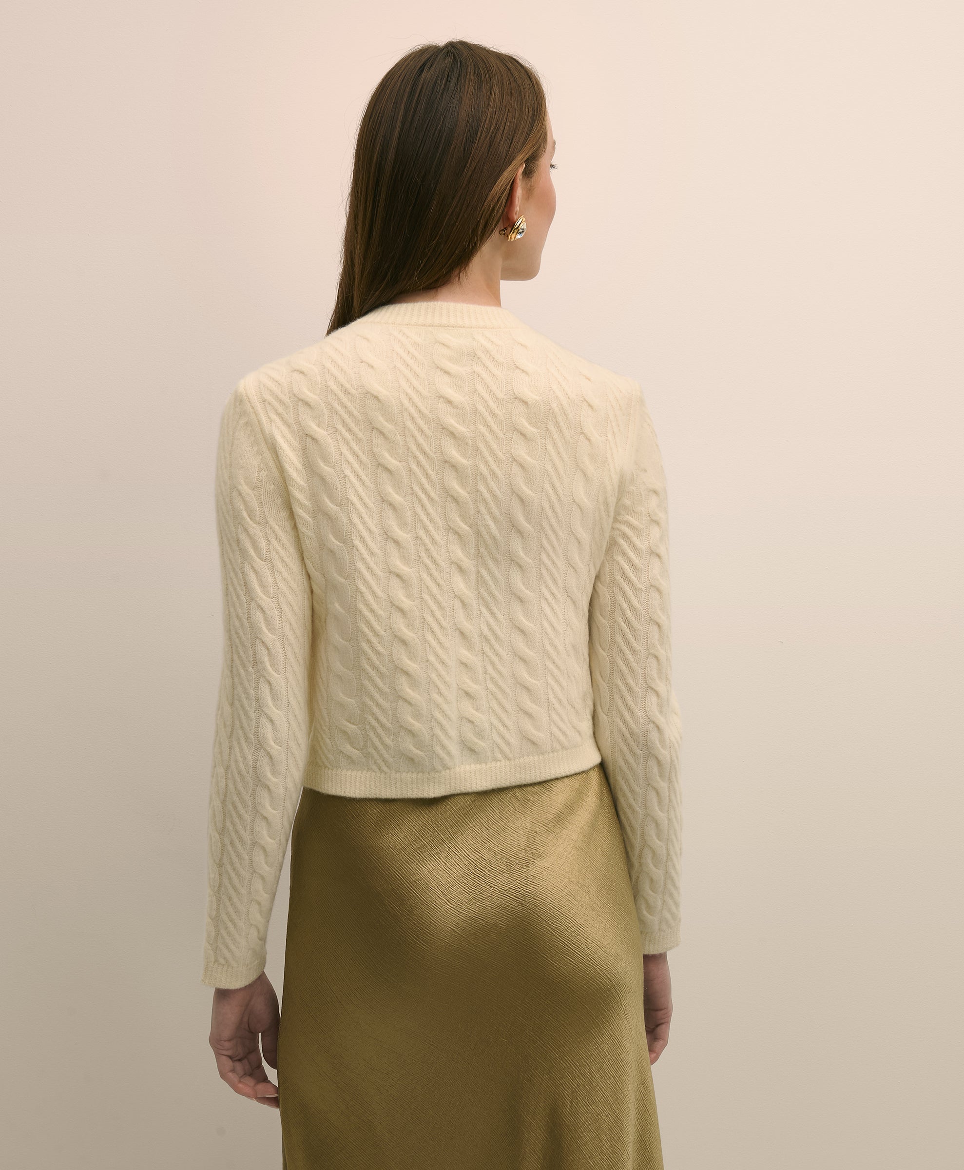 SWT WL CSH CRDGN GOLD BTN WHITE