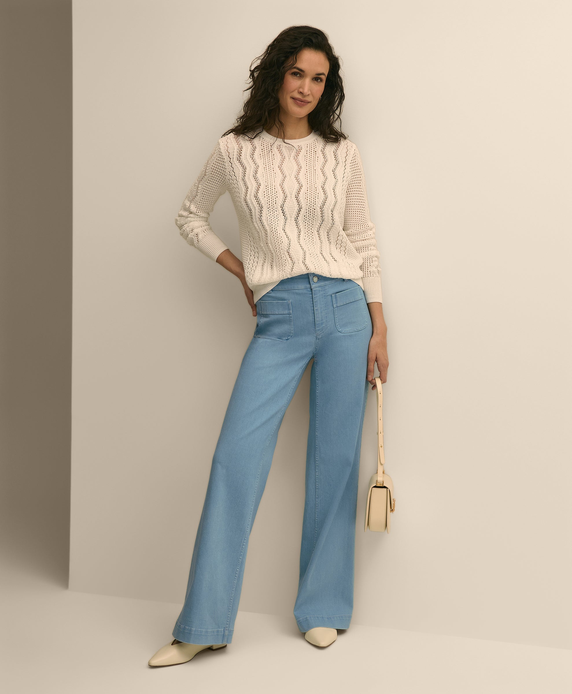 SWT MRCRZD CTN NOVELTY CABL CREW CROP Wh