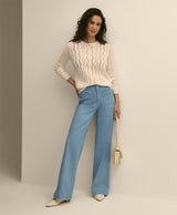 SWT MRCRZD CTN NOVELTY CABL CREW CROP Wh