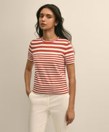 SWT SPMA CTN STRIPED SS SHELL RES WHITE