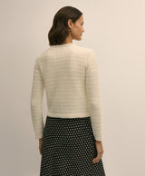 JKT SWT MRCRIZED CTN SINGLE BREASTED LS