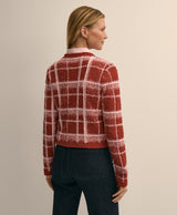 SWT JKT CTN NYLN TWEED PLAID RED plaid T
