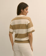 SWT SUPIMA CTN SS STRIPED RUGBY JOHNNY N