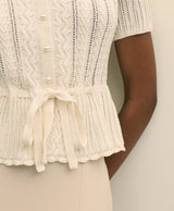 SWT SS POINTELLE PEPLUM UPDATE marshmall