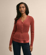 Cotton Pointelle Cardigan