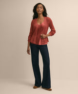 Cotton Pointelle Cardigan
