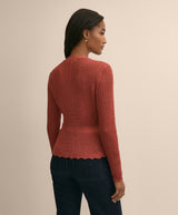 Cotton Pointelle Cardigan