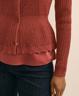 Cotton Pointelle Cardigan